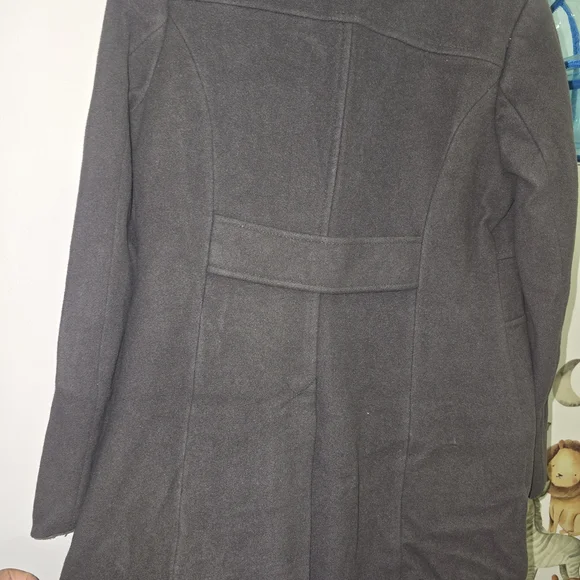 Tahari Dark Gray Trench Coat - Picture 15 of 16